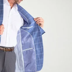 Steve Harvey Mens Plaid Regular Fit Sport Coat