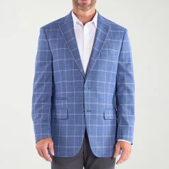 Steve Harvey Mens Plaid Regular Fit Sport Coat