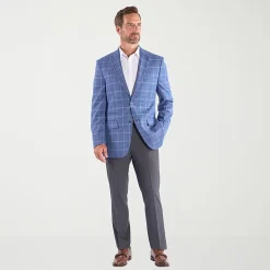 Steve Harvey Mens Plaid Regular Fit Sport Coat