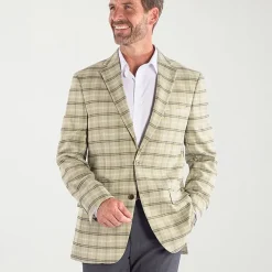 Steve Harvey Mens Plaid Regular Fit Sport Coat