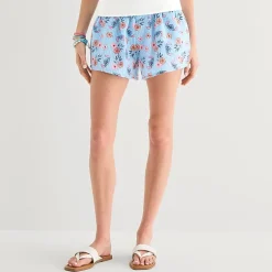 Stitch Boxer Short Womens Mid Rise Juniors Pull-On Short