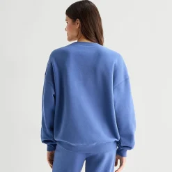 Stitch Crew Fleece Womens Juniors Crew Neck Long Sleeve Sweatshirt