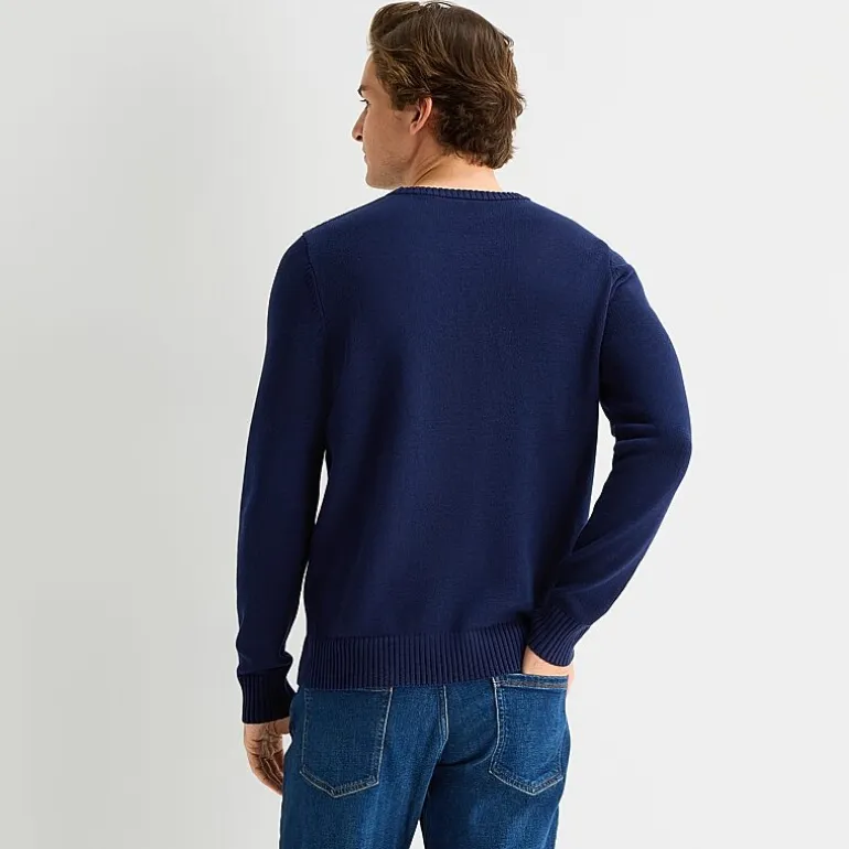 St. John's Bay Americana Mens Crew Neck Long Sleeve Pullover Sweater
