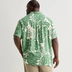 St. John's Bay Button-Down Mens Short Sleeve Big and Tall Camp Shirt