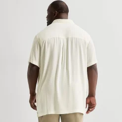 St. John's Bay Button-Down Mens Short Sleeve Big and Tall Camp Shirt