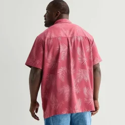St. John's Bay Button-Down Mens Short Sleeve Big and Tall Camp Shirt