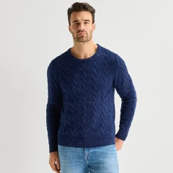 St. John's Bay Cable Mens Crew Neck Long Sleeve Pullover Sweater