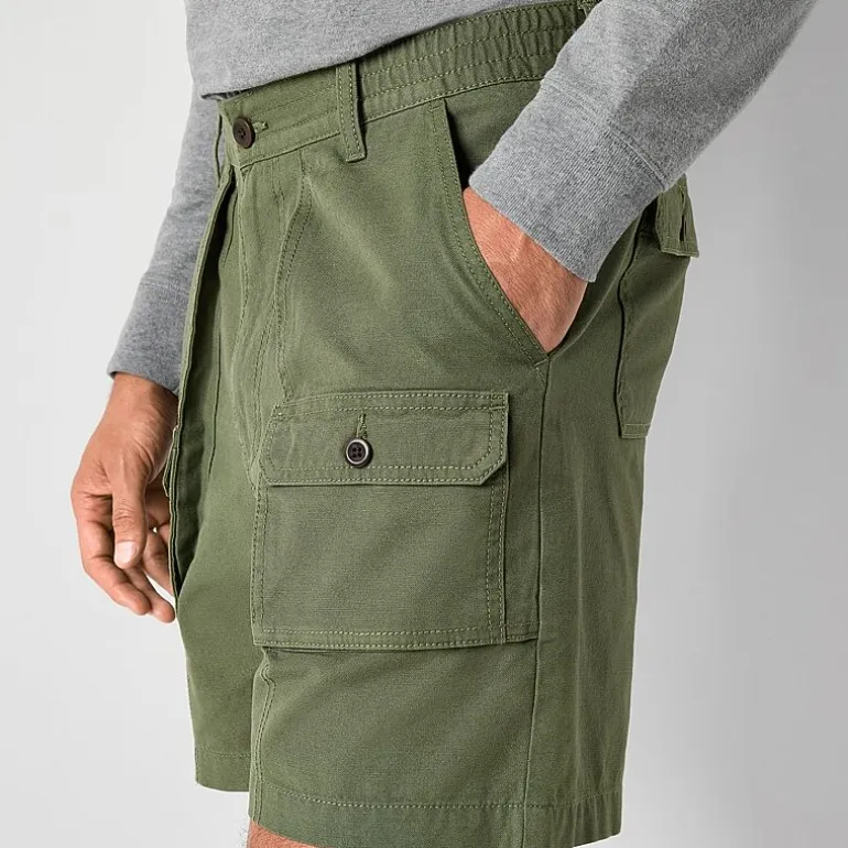St. John's Bay Canvas Hiking Mens 7" Cargo Short