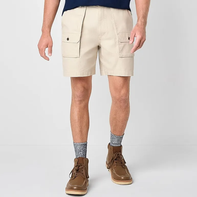 St. John's Bay Canvas Hiking Mens 7" Cargo Short