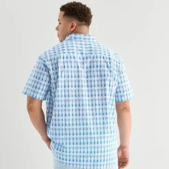 St. John's Bay Chambray Mens Short Sleeve Classic Fit Big and Tall Button-Down Shirt