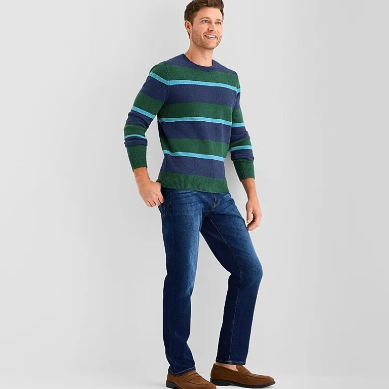 St. John's Bay Cozy Rugby Mens Crew Neck Long Sleeve Pullover Sweater