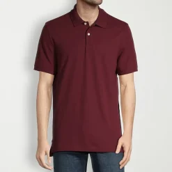 St. John's Bay Dexterity Premium Stretch Mens Classic Fit Easy-on + Easy-off Adaptive Short Sleeve Polo Shirt