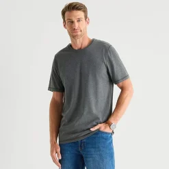 St. John's Bay Dexterity Super Soft Mens Easy-on + Easy-off Crew Neck Short Sleeve Adaptive T-Shirt