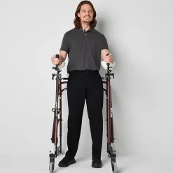 St. John's Bay Dexterity Universal Wrinkle Free Easy Care Mens Adaptive Adjustable Features Easy-on + Easy-off Classic Fit Flat Front Pant