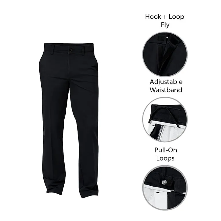 St. John's Bay Dexterity Universal Wrinkle Free Easy Care Mens Adaptive Adjustable Features Easy-on + Easy-off Classic Fit Flat Front Pant