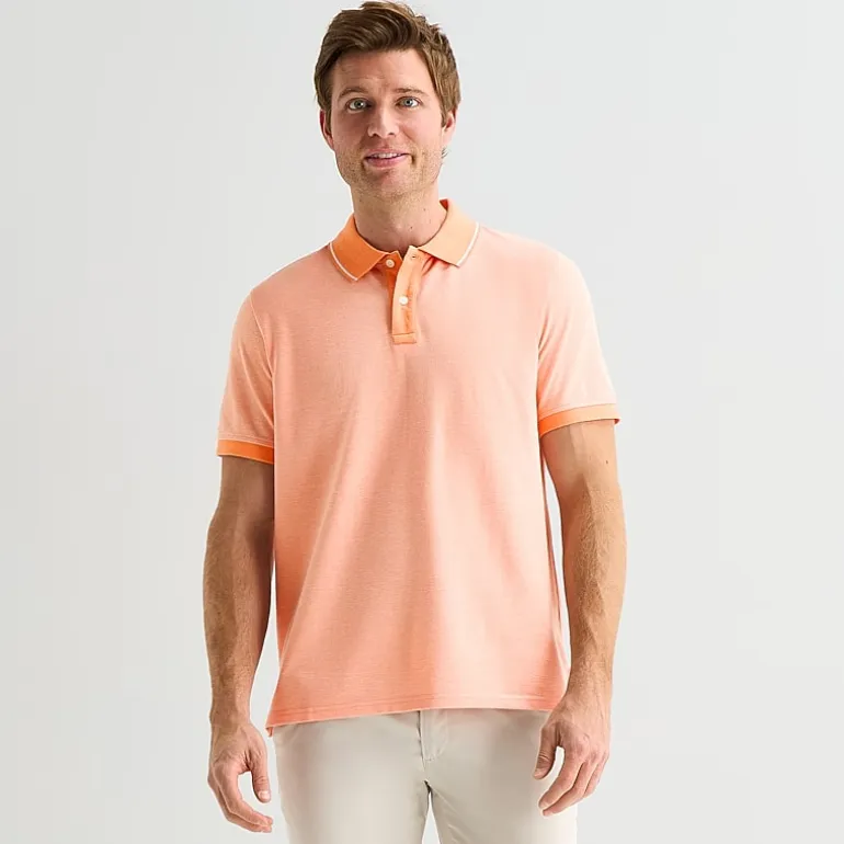 St. John's Bay Essential Oxford Mens Slim Fit Short Sleeve Polo Shirt