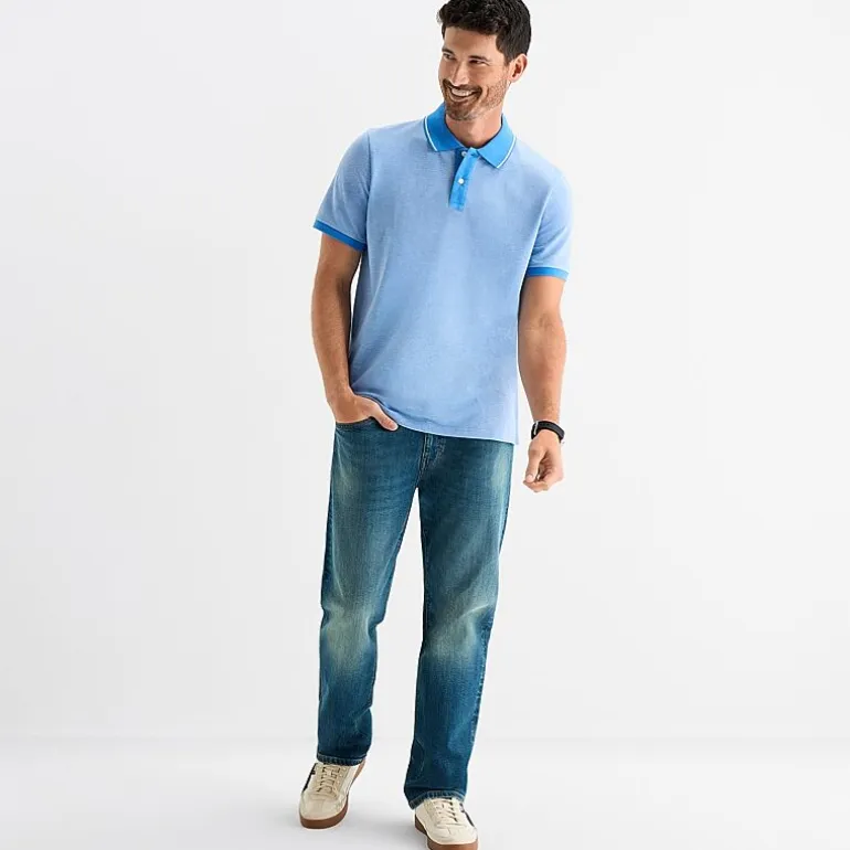 St. John's Bay Essential Oxford Mens Classic Fit Short Sleeve Polo Shirt