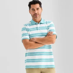 St. John's Bay Essential Striped Oxford Mens Slim Fit Short Sleeve Polo Shirt