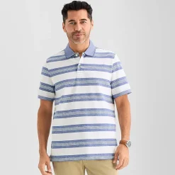 St. John's Bay Essential Striped Oxford Mens Slim Fit Short Sleeve Polo Shirt