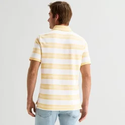 St. John's Bay Essential Striped Oxford Mens Slim Fit Short Sleeve Polo Shirt