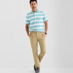 St. John's Bay Essential Striped Oxford Mens Classic Fit Short Sleeve Polo Shirt
