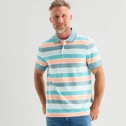 St. John's Bay Essential Striped Oxford Mens Classic Fit Short Sleeve Polo Shirt