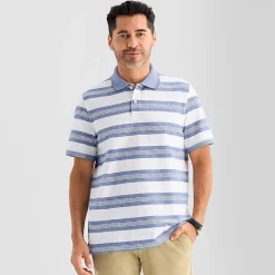 St. John's Bay Essential Striped Oxford Mens Classic Fit Short Sleeve Polo Shirt