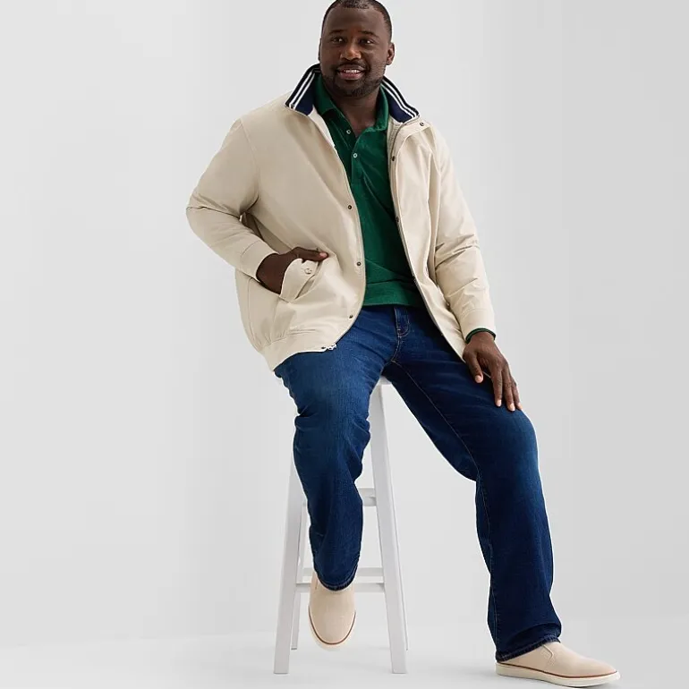 St. John's Bay Harrington Golf Mens Big and Tall Bomber Jacket