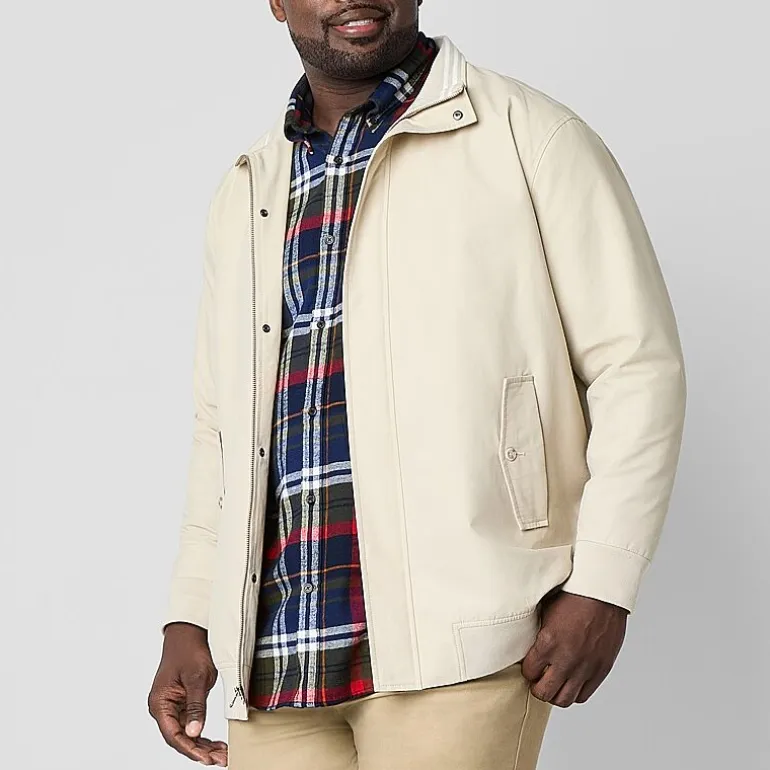 St. John's Bay Harrington Golf Mens Big and Tall Bomber Jacket