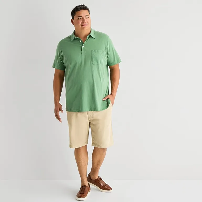 St. John's Bay Jersey Big and Tall Mens Classic Fit Short Sleeve Polo Shirt