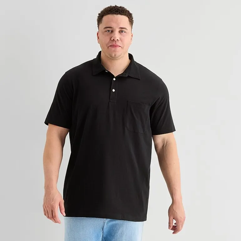 St. John's Bay Jersey Big and Tall Mens Classic Fit Short Sleeve Polo Shirt