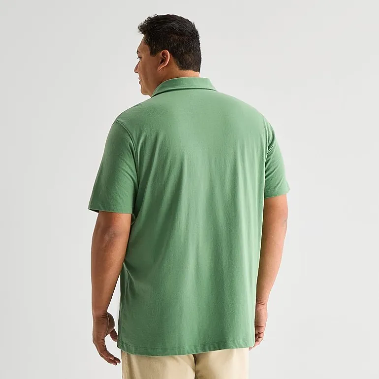 St. John's Bay Jersey Big and Tall Mens Classic Fit Short Sleeve Polo Shirt
