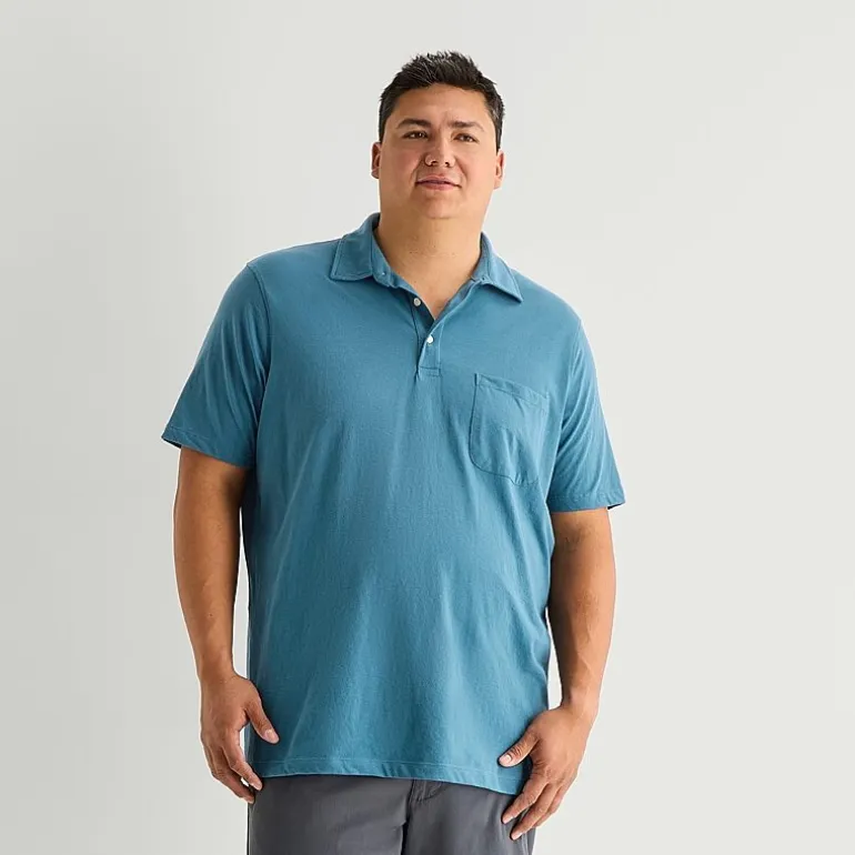 St. John's Bay Jersey Big and Tall Mens Classic Fit Short Sleeve Polo Shirt
