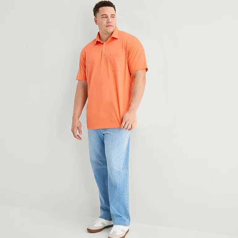 St. John's Bay Jersey Big and Tall Mens Classic Fit Short Sleeve Polo Shirt
