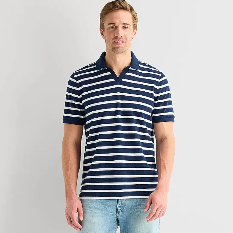 St. John's Bay Johnny Collar Mens Classic Fit Short Sleeve Polo Shirt