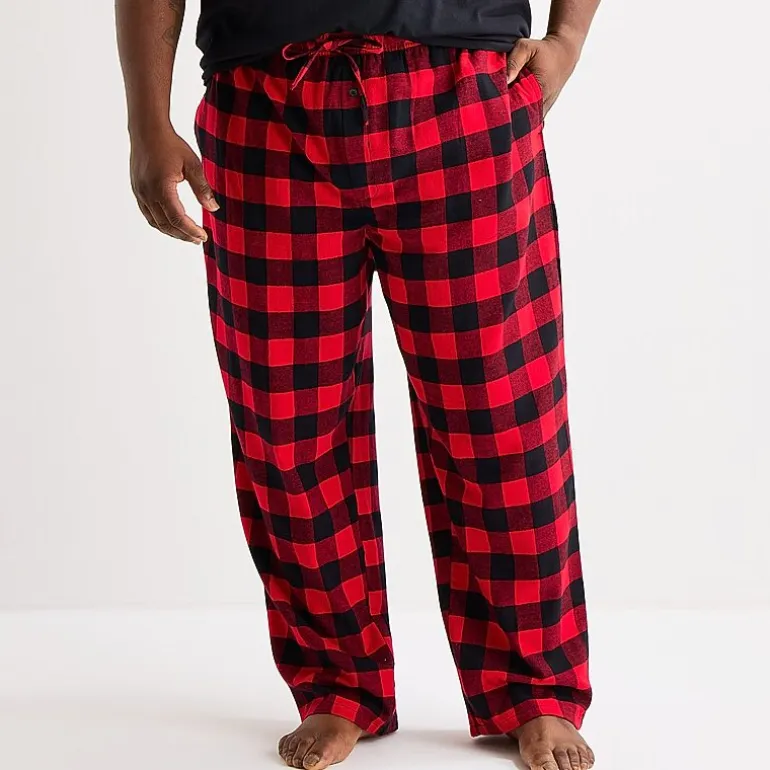 St. John's Bay Mens Big and Tall Flannel Pajama Pants