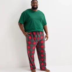 St. John's Bay Mens Big and Tall Microfleece Pajama Pants