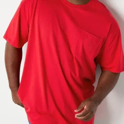 St. John's Bay Mens Crew Neck Short Sleeve Big and Tall Pajama Top