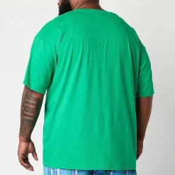 St. John's Bay Mens Crew Neck Short Sleeve Big and Tall Pajama Top