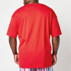 St. John's Bay Mens Crew Neck Short Sleeve Big and Tall Pajama Top