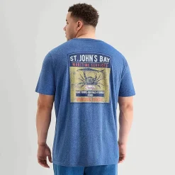 St. John's Bay Mens Crew Neck Short Sleeve Classic Fit Big and Tall Graphic T-Shirt