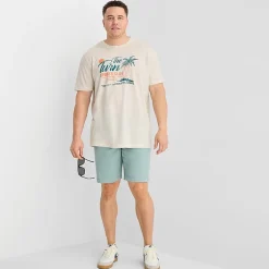 St. John's Bay Mens Crew Neck Short Sleeve Classic Fit Big and Tall Graphic T-Shirt
