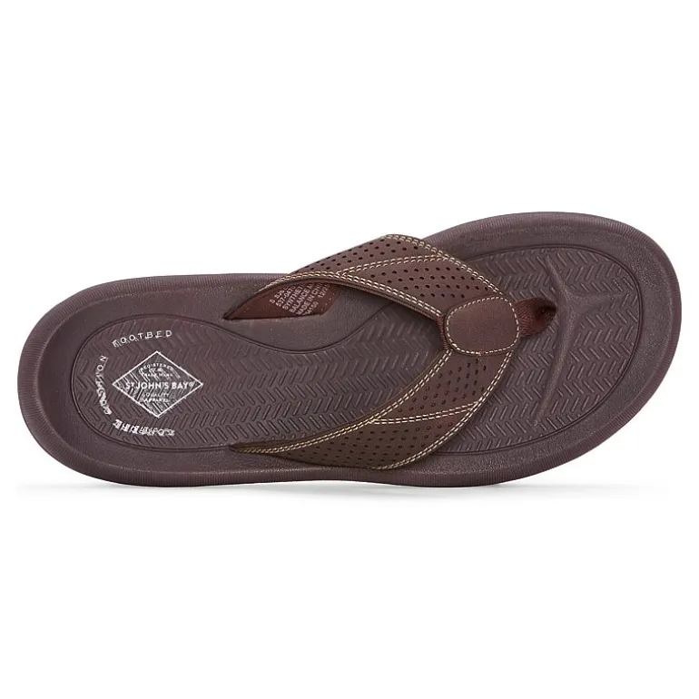 St. John's Bay Mens Cushion Footbed Flip-Flops