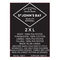 St. John's Bay Mens Heavyweight Big and Tall Jacket