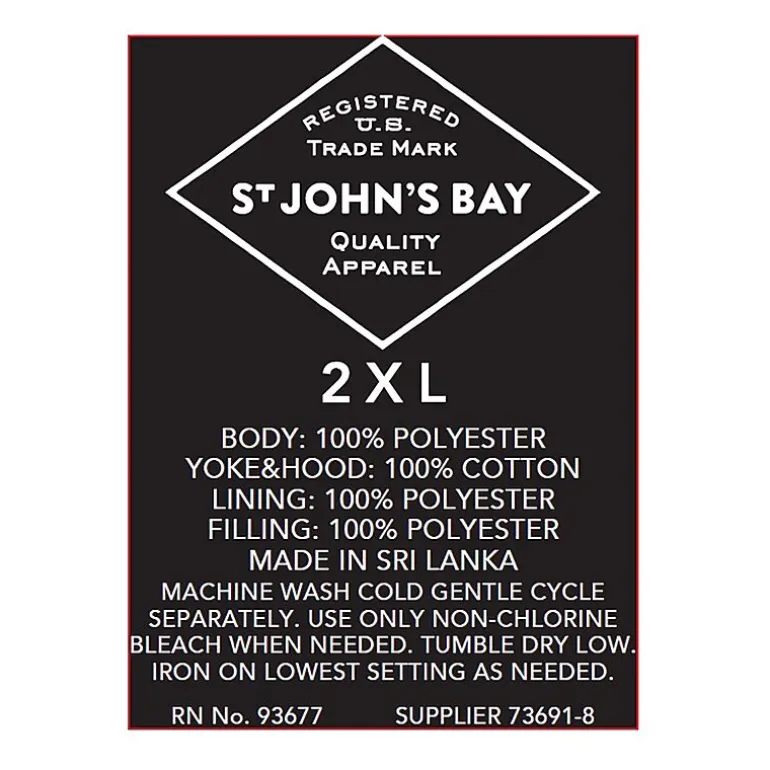 St. John's Bay Mens Heavyweight Big and Tall Jacket