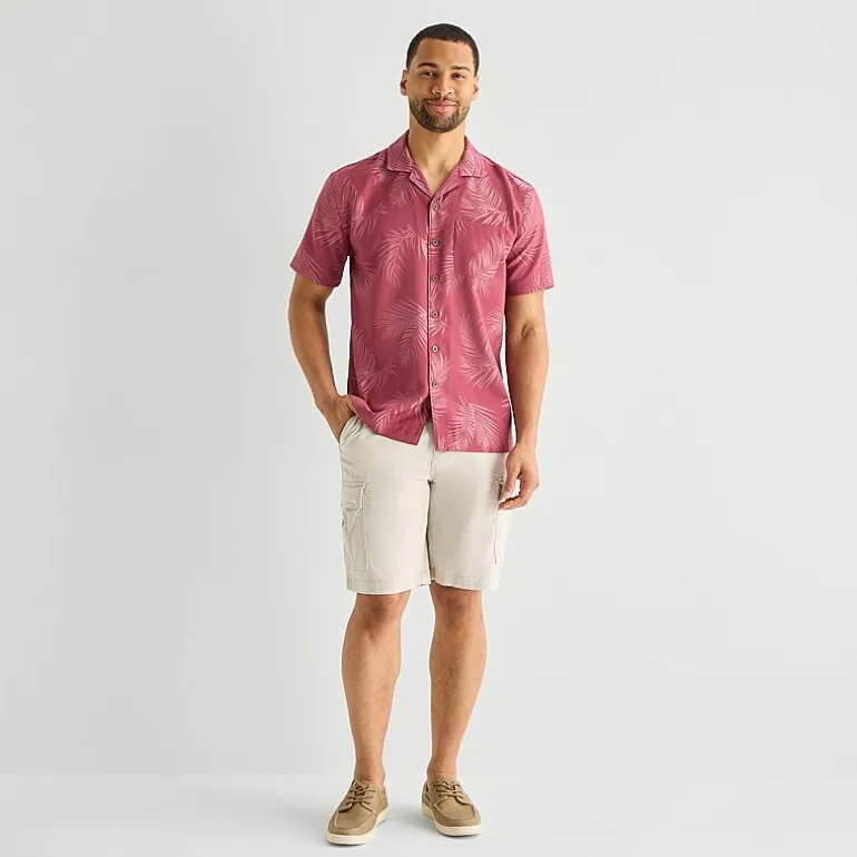 St. John's Bay Mens Short Sleeve Camp Shirt