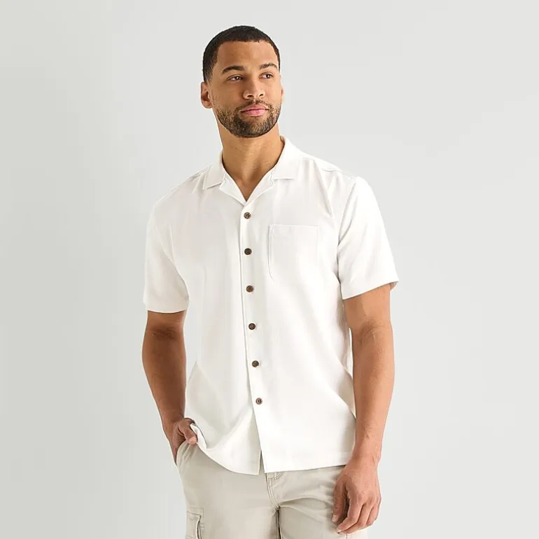 St. John's Bay Mens Short Sleeve Camp Shirt