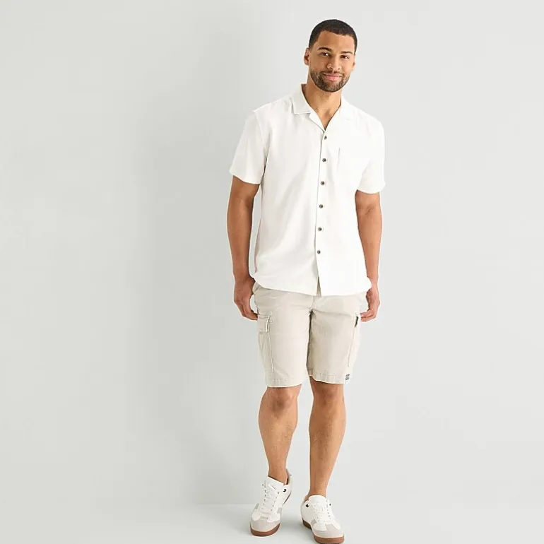 St. John's Bay Mens Short Sleeve Camp Shirt