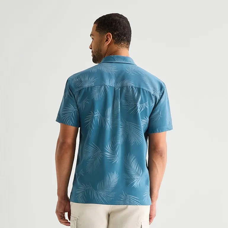 St. John's Bay Mens Short Sleeve Camp Shirt