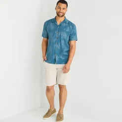 St. John's Bay Mens Short Sleeve Camp Shirt